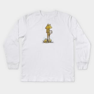 Tired Frog Kids Long Sleeve T-Shirt